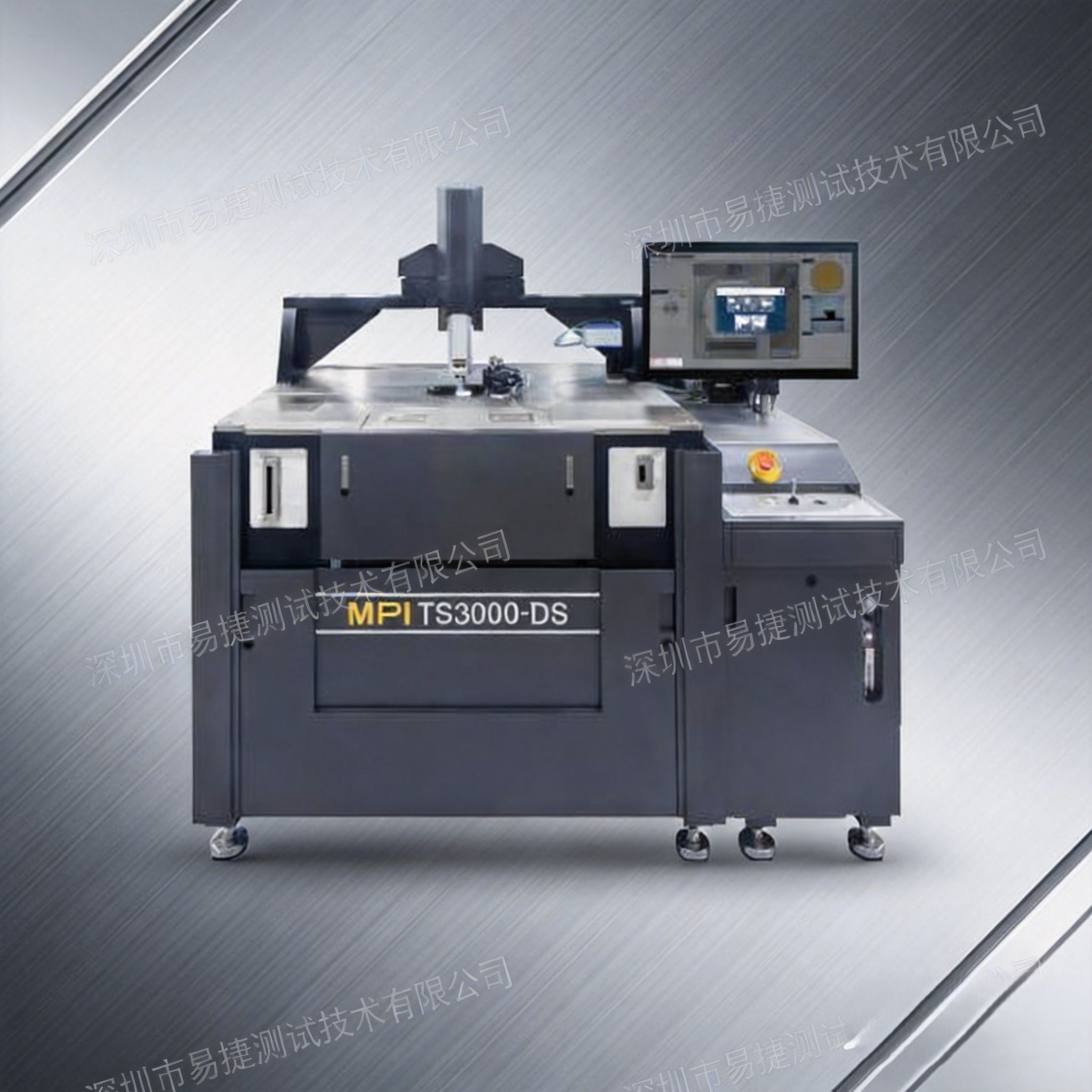 Compress_jimeng-2026-06-15-6814-保持图中的MPI TS3000-DS工业设备主体完全不变，将背景更换为统一的银灰